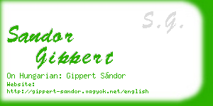 sandor gippert business card